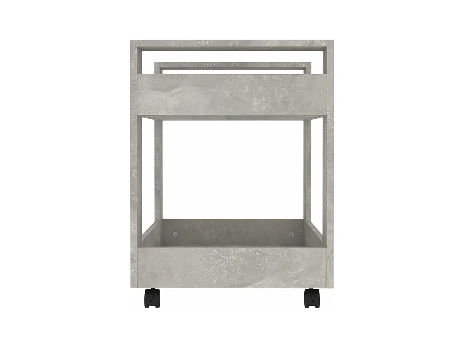 Carrito de escritorio contrachapada gris hormigón 60x45x60 cm