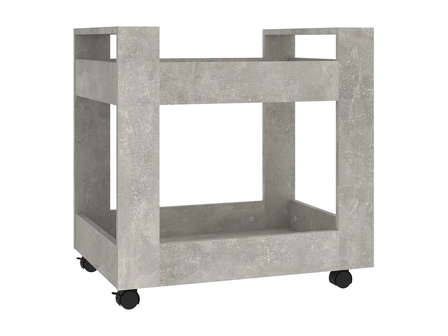 Chariot de bureau Gris béton 60x45x60 cm Bois d'ingénierie