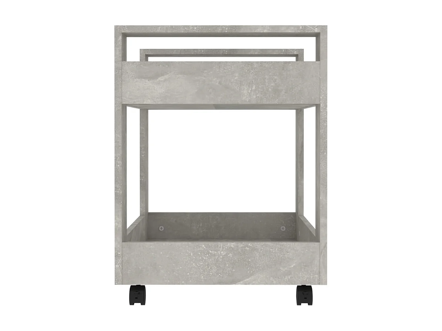 Chariot de bureau Gris béton 60x45x60 cm Bois d'ingénierie