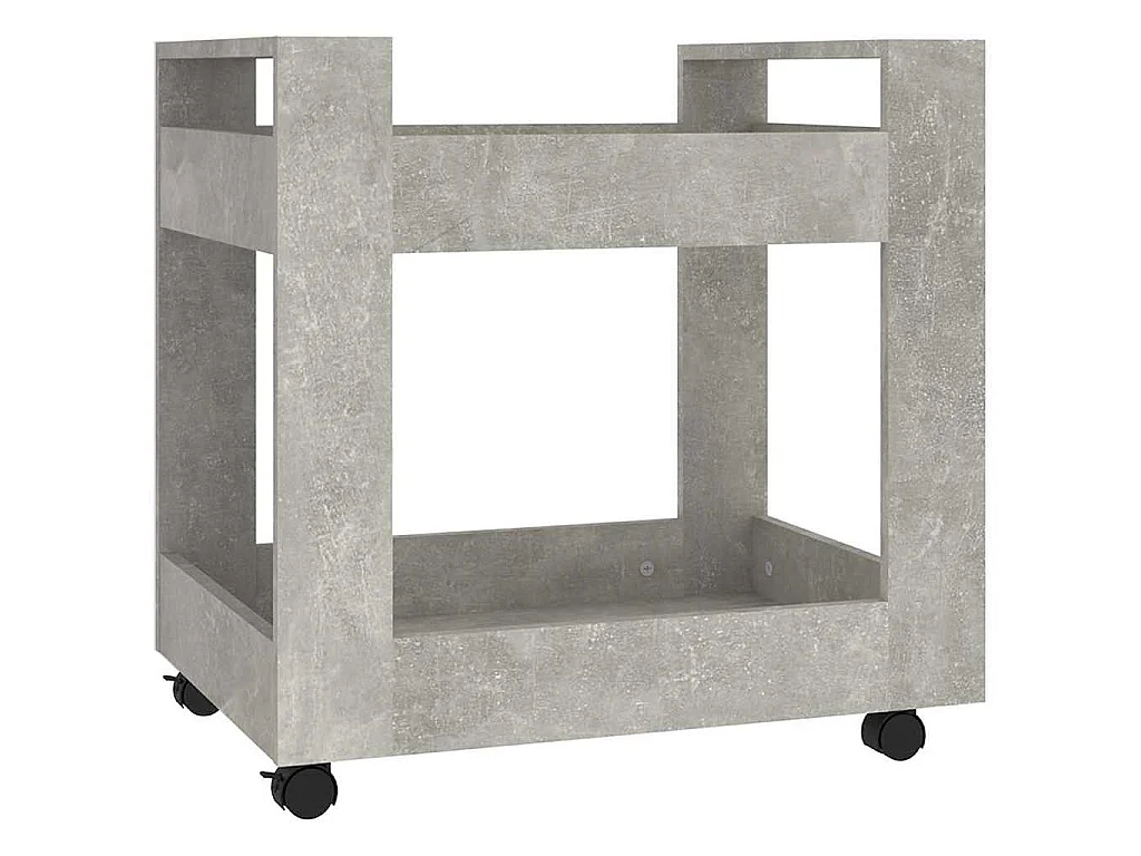 Chariot de bureau Gris béton 60x45x60 cm Bois d'ingénierie