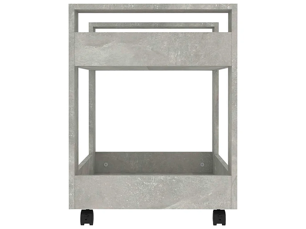 Chariot de bureau Gris béton 60x45x60 cm Bois d'ingénierie