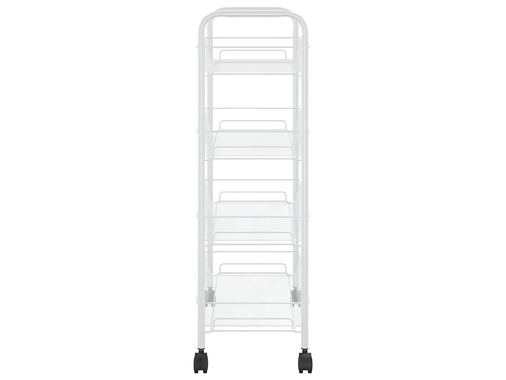 Keukentrolley 4-laags 46x26x85 cm ijzer wit