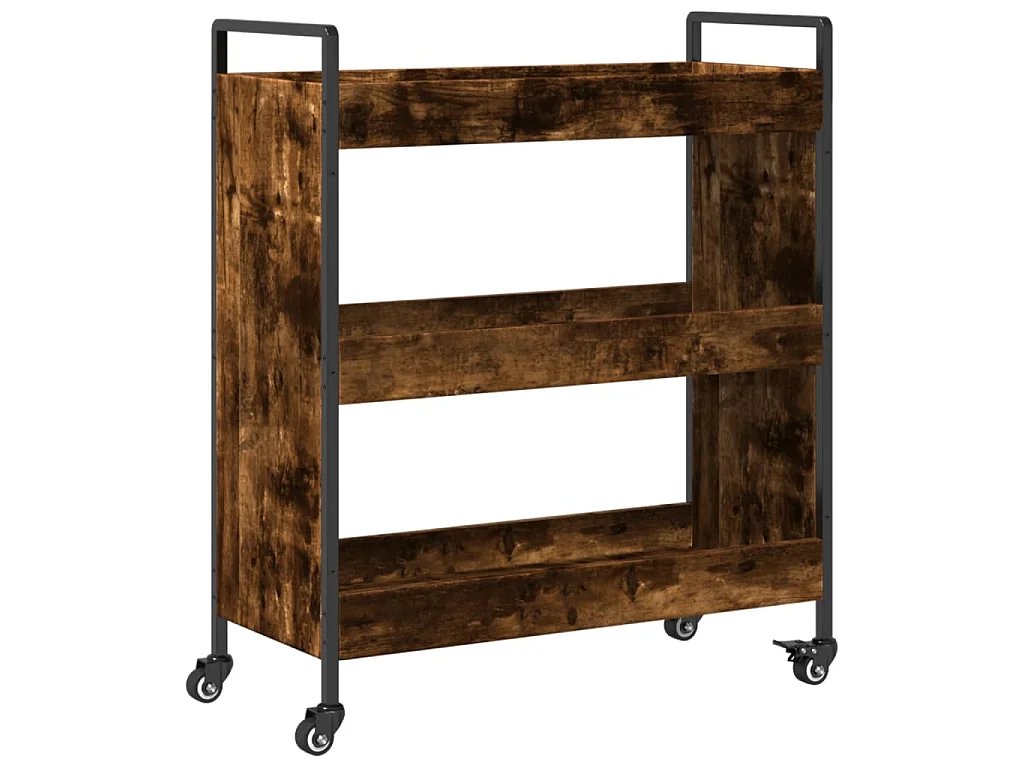 Küchenwagen Räuchereiche 70x30x82 cm Holzwerkstoff