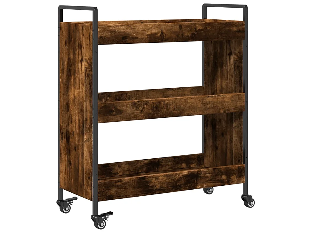 Küchenwagen Räuchereiche 70x30x82 cm Holzwerkstoff