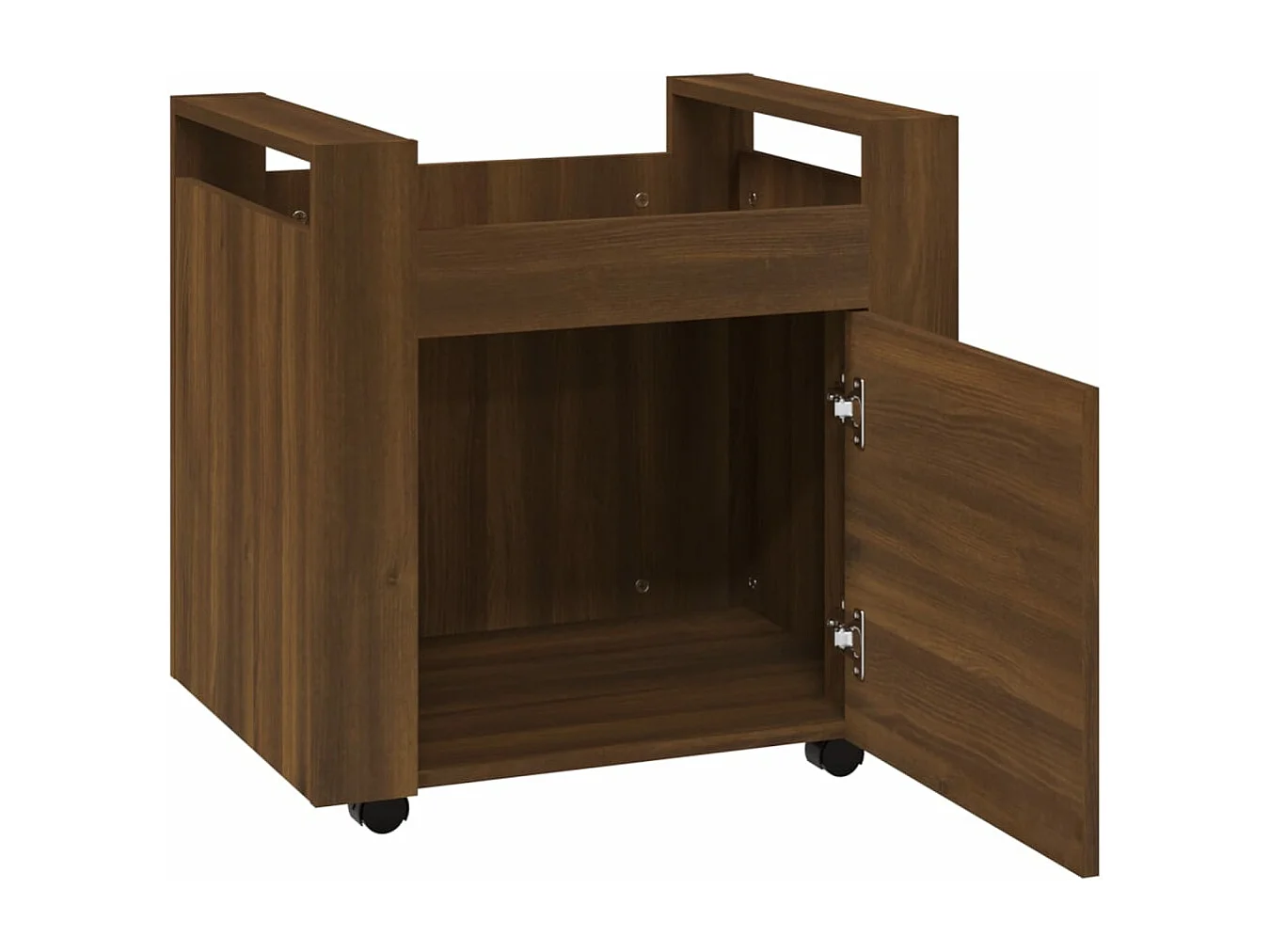 Bürowagen Braun Eichen-Optik 60x45x60 cm Holzwerkstoff