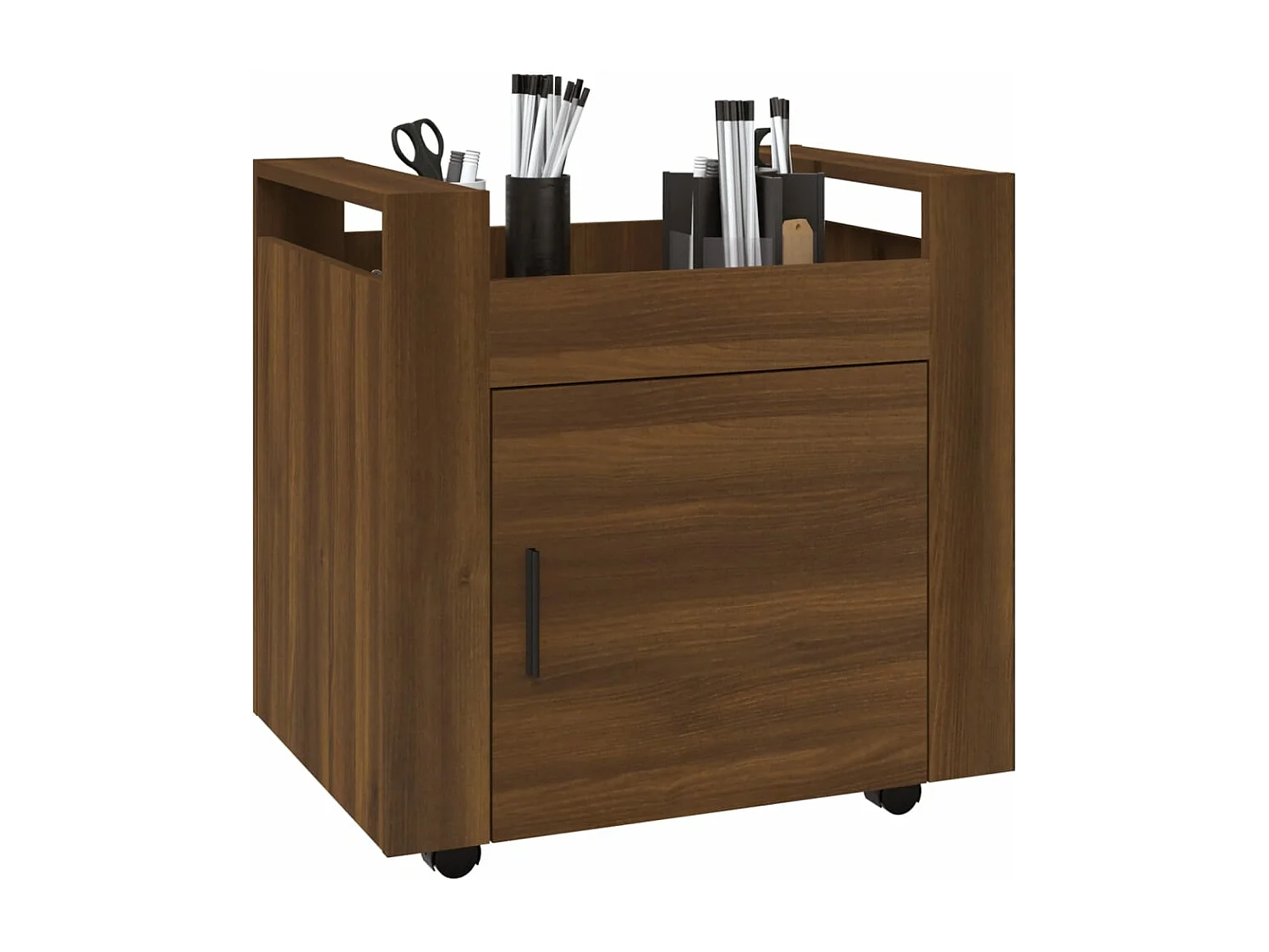Chariot de bureau Chêne marron 60x45x60 cm Bois d'ingénierie