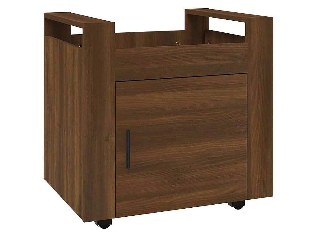 Chariot de bureau Chêne marron 60x45x60 cm Bois d'ingénierie