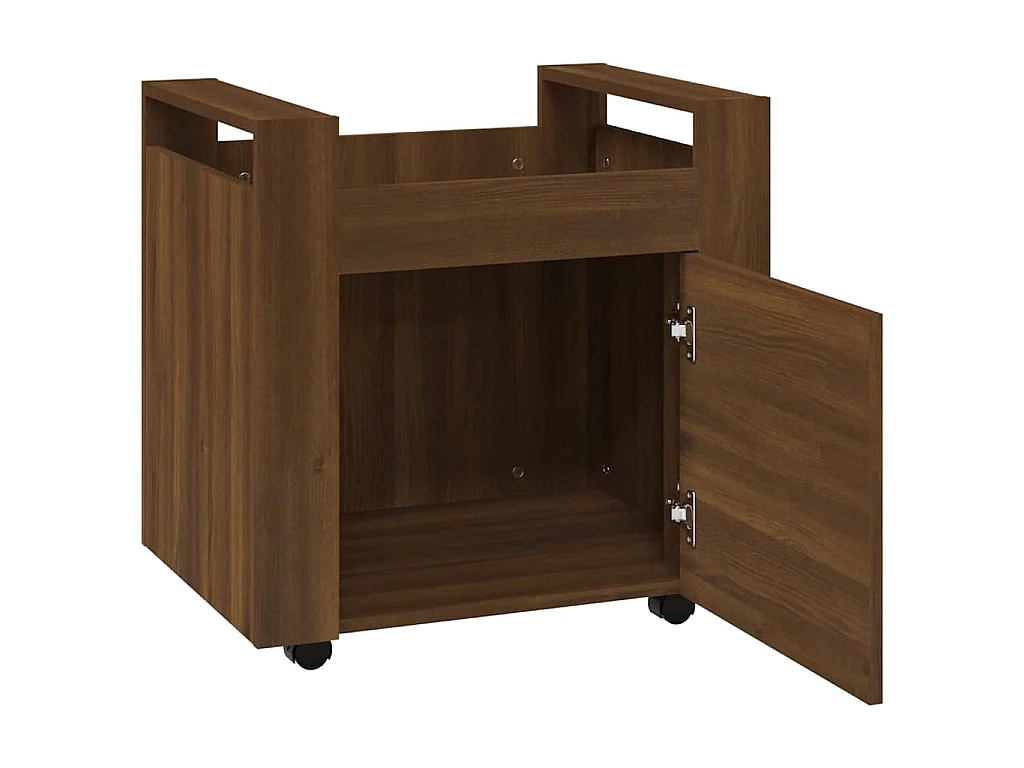 Chariot de bureau Chêne marron 60x45x60 cm Bois d'ingénierie