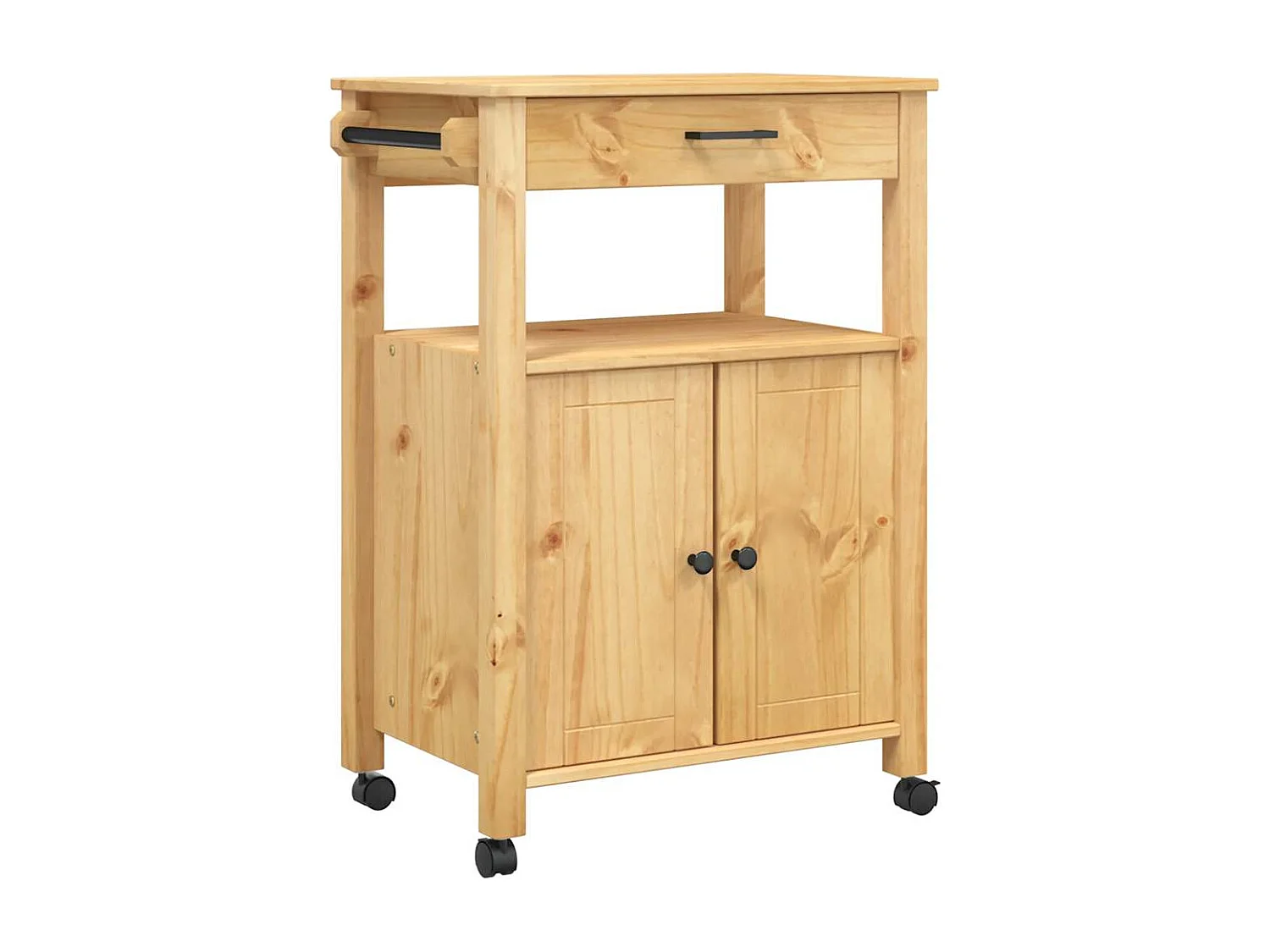 Chariot de cuisine MONZA 60x40x88,5 cm bois massif de pin