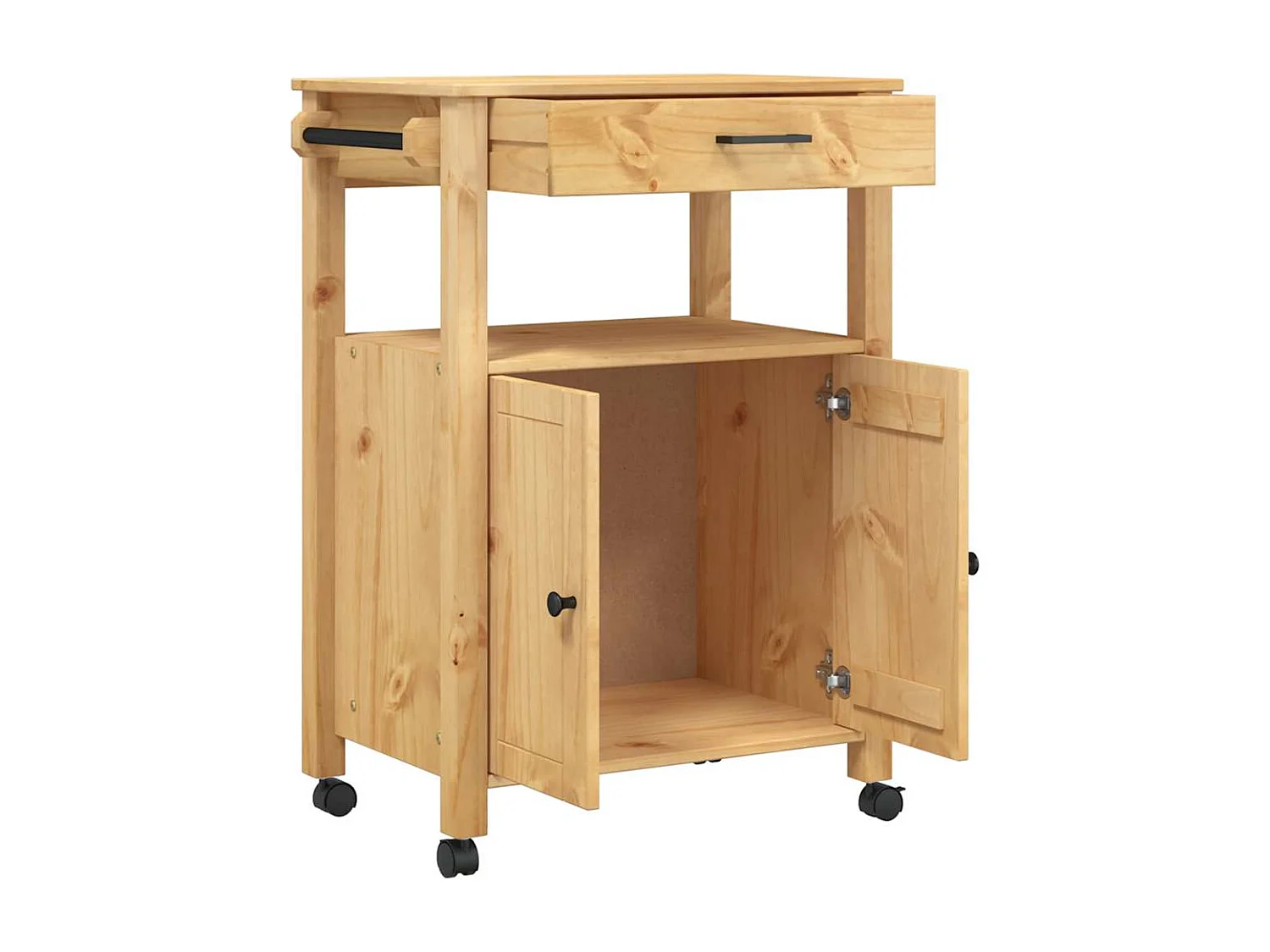 Chariot de cuisine MONZA 60x40x88,5 cm bois massif de pin