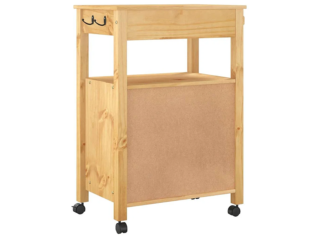 Keukentrolley MONZA 60x40x88,5 cm massief grenenhout