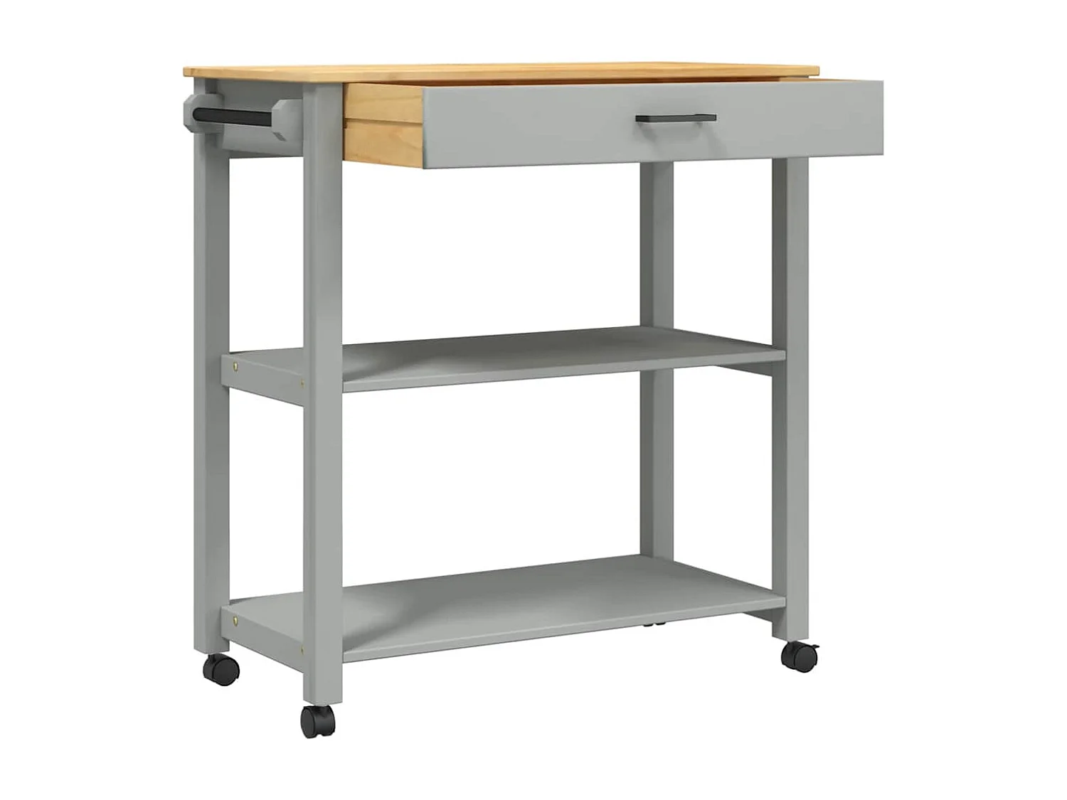 Chariot de cuisine MONZA 84x40x88,5 cm bois massif de pin