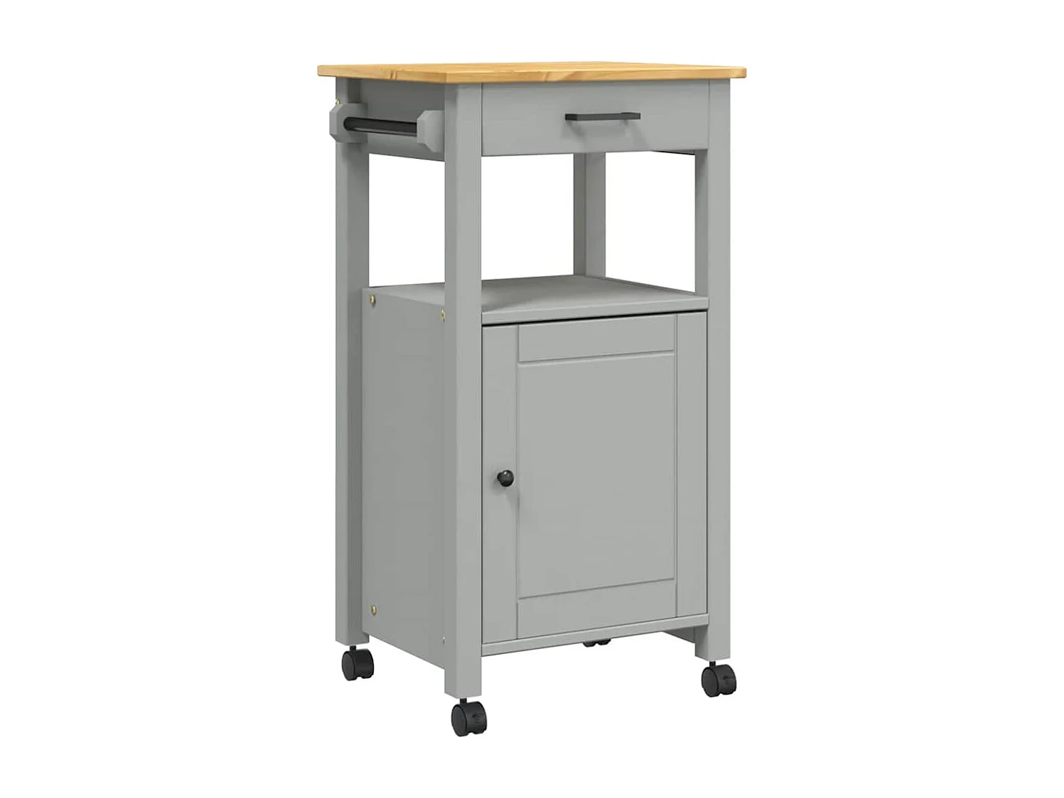 Carrello da Cucina MONZA 48x40x88,5 cm in Legno Massello di Pino