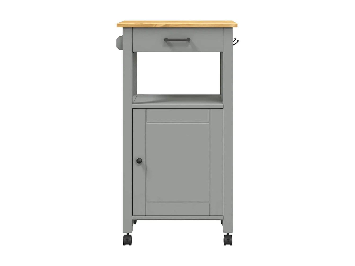 Carrello da Cucina MONZA 48x40x88,5 cm in Legno Massello di Pino