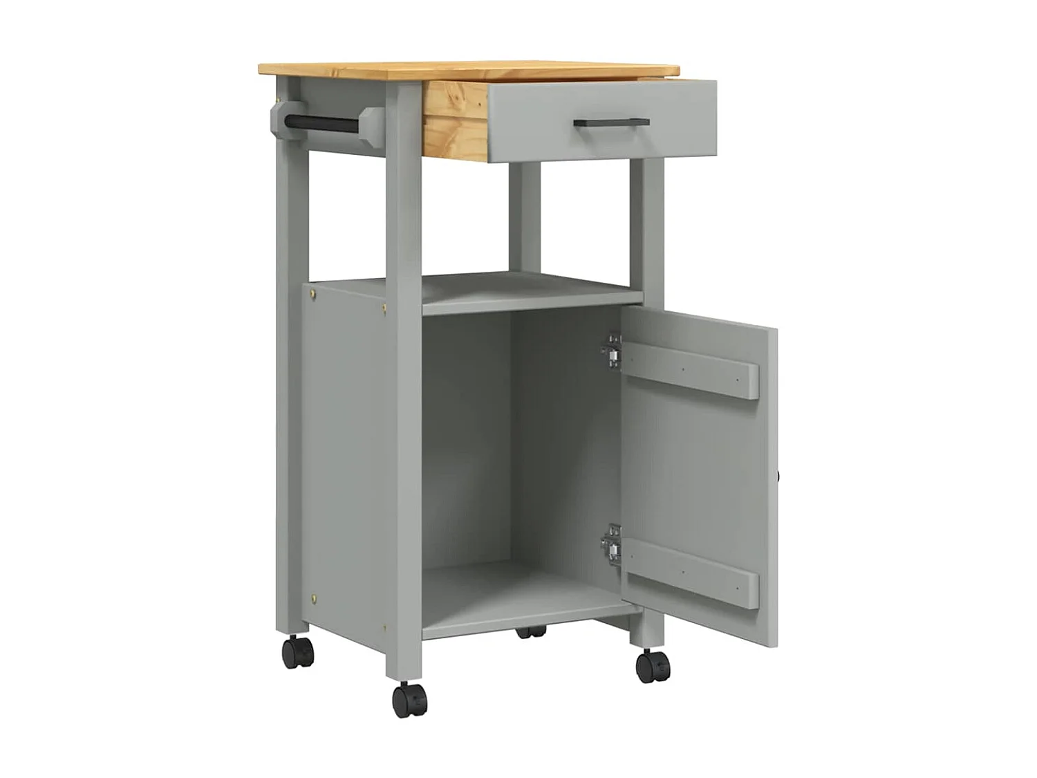 Keukentrolley MONZA 48x40x88,5 cm massief grenenhout
