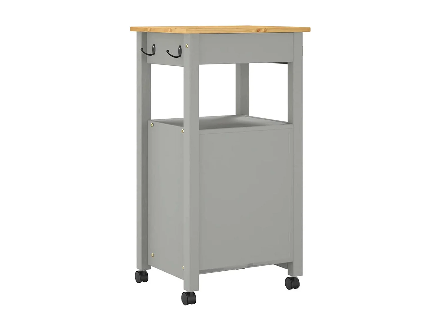 Keukentrolley MONZA 48x40x88,5 cm massief grenenhout