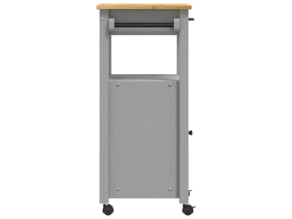 Chariot de cuisine MONZA 48x40x88,5 cm bois massif de pin
