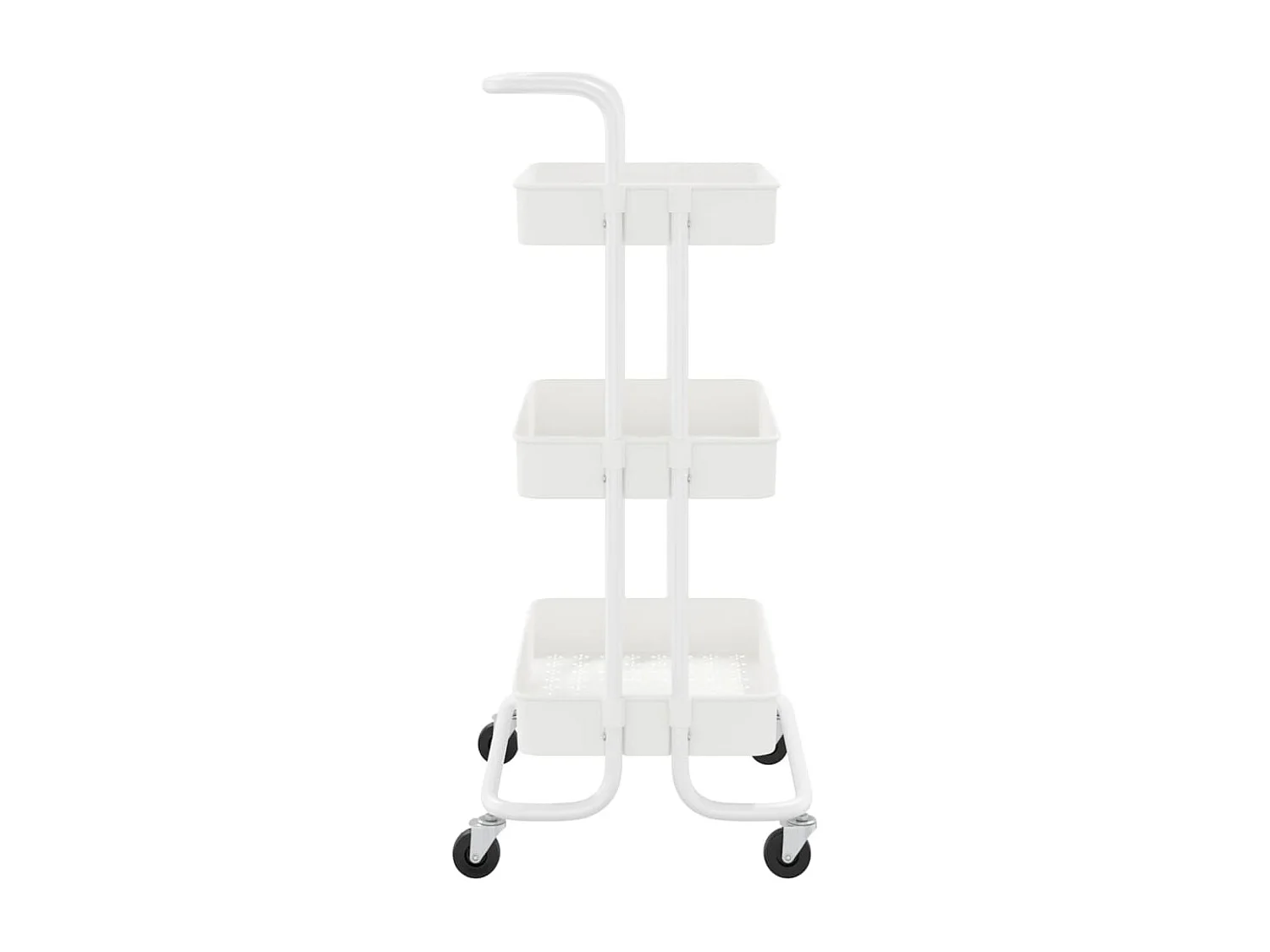 Keukentrolley 3-laags 42x35x85 cm ijzer en ABS wit