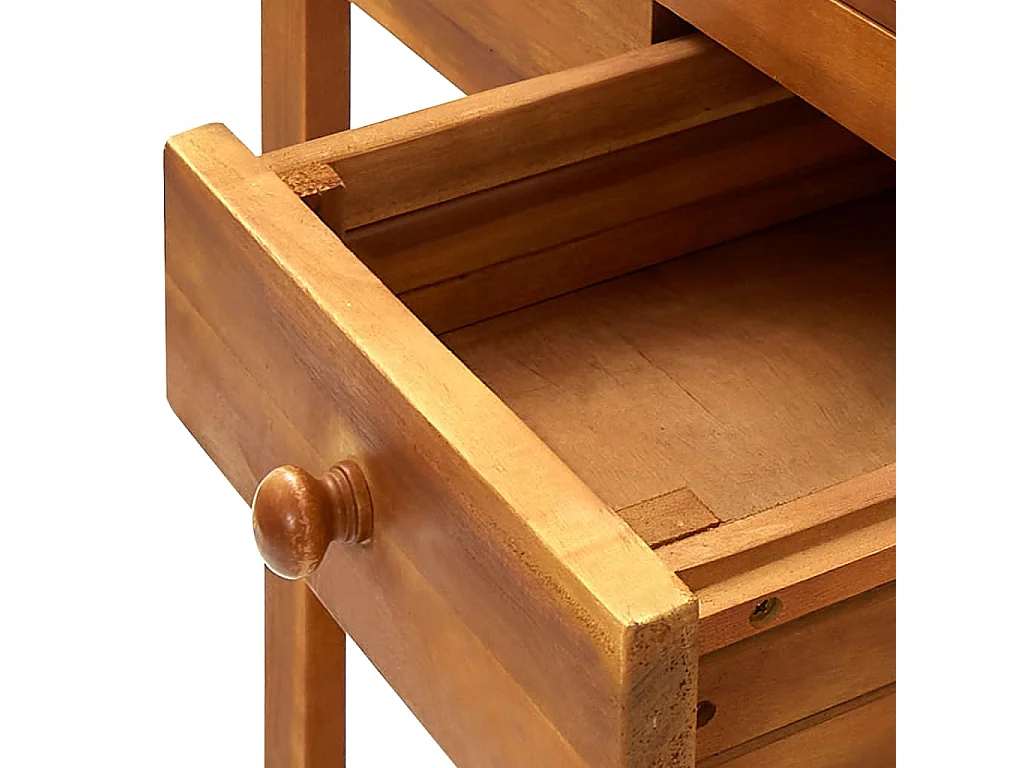 Servierwagen Akazienolz Massiv 92 x 43,5 x 141,5 cm