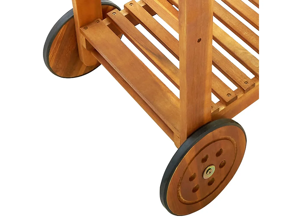 Chariot de cuisine de jardin Bois d'acacia 92x43,5x141,5 cm