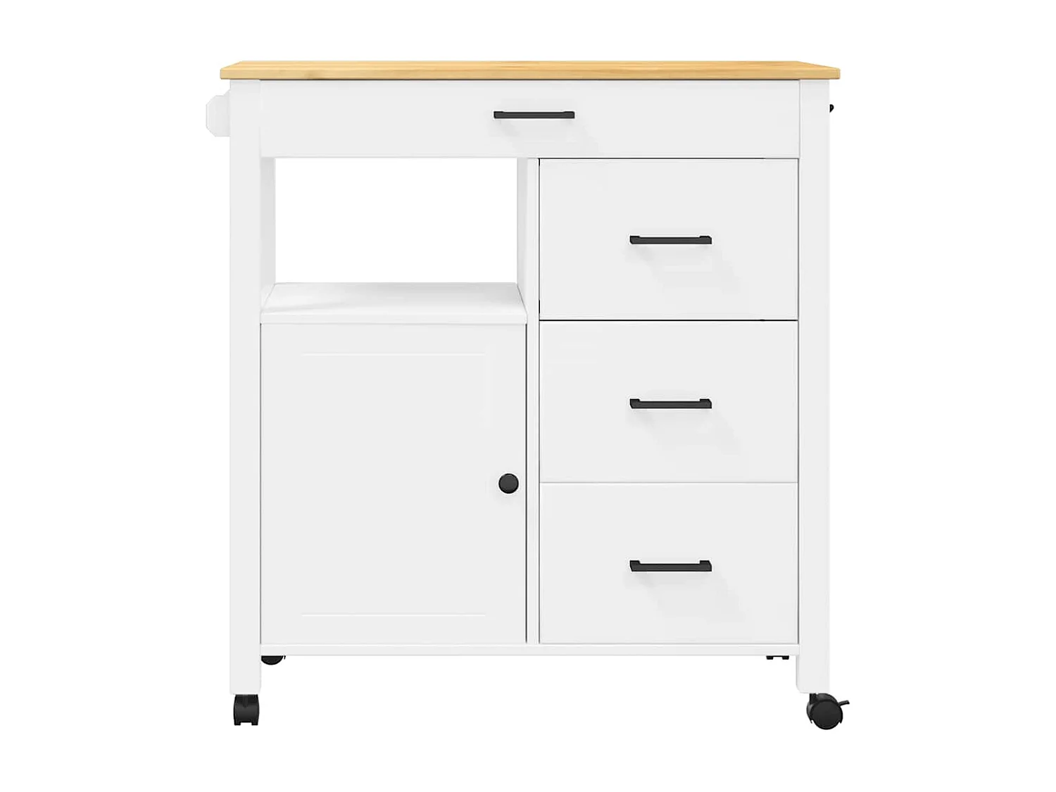 Chariot de cuisine MONZA 84x40x88,5 cm bois massif de pin
