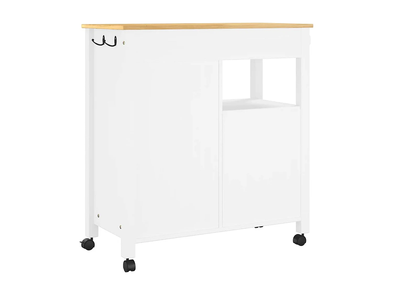 Chariot de cuisine MONZA 84x40x88,5 cm bois massif de pin