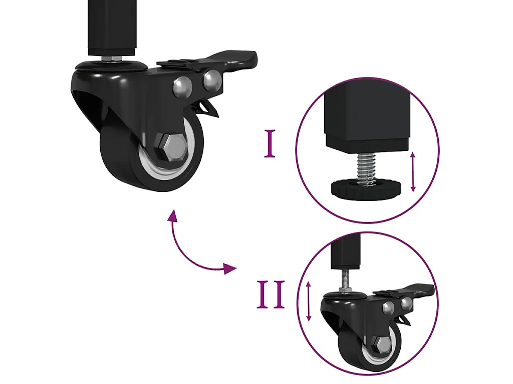 Carrello da Cucina Grigio Sonoma 60x41x80,5cm Legno Multistrato