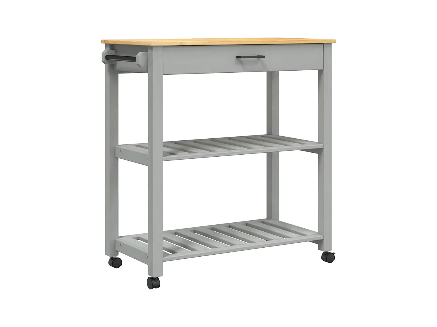 Chariot de cuisine MONZA 84x40x88,5 cm bois massif de pin