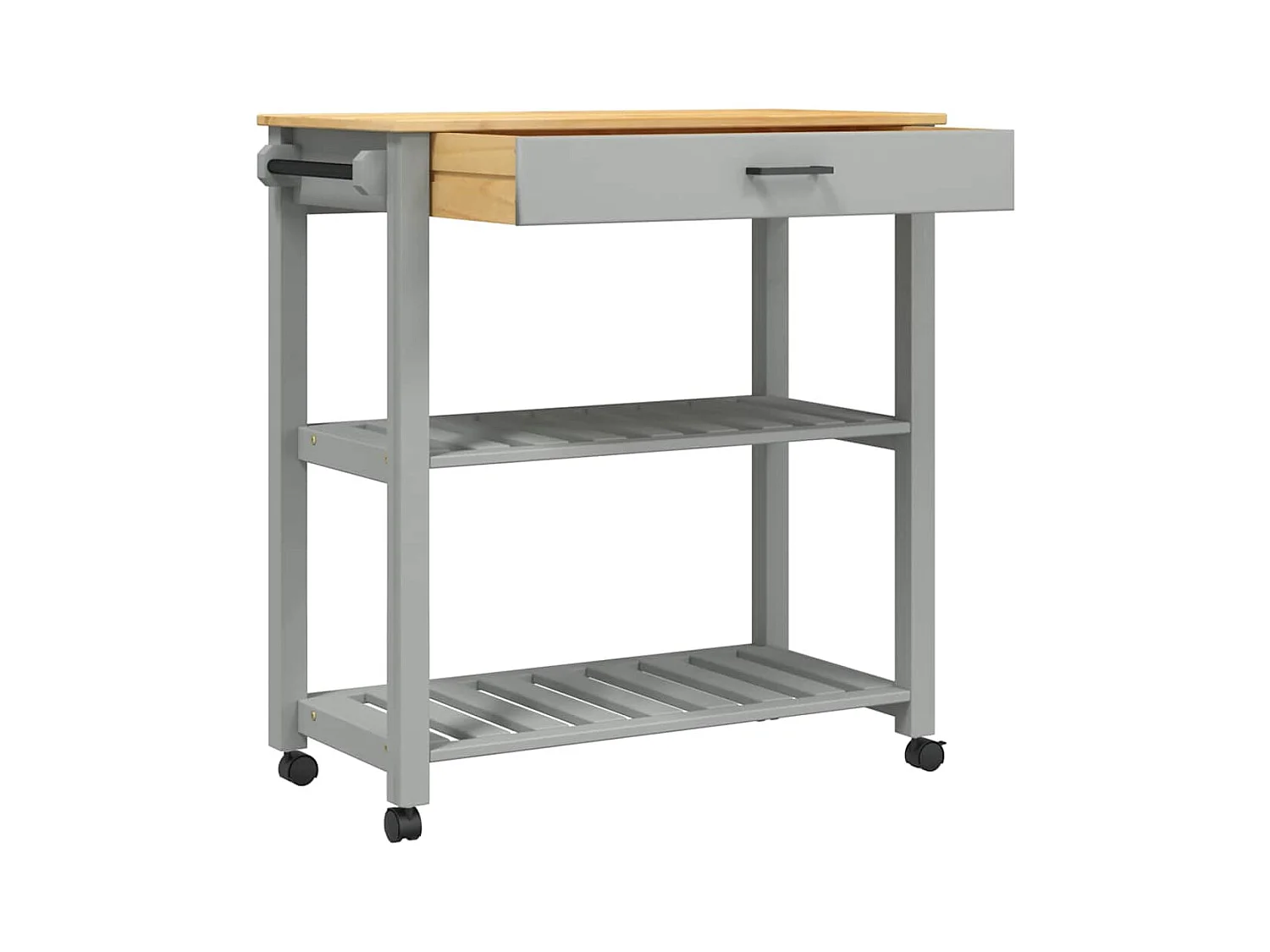 Chariot de cuisine MONZA 84x40x88,5 cm bois massif de pin