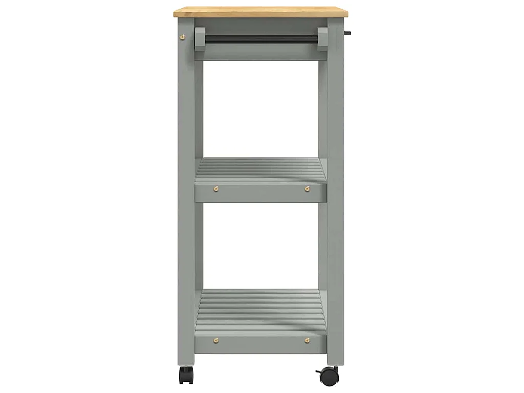 Carrello da Cucina MONZA 84x40x88,5 cm in Legno Massello di Pino