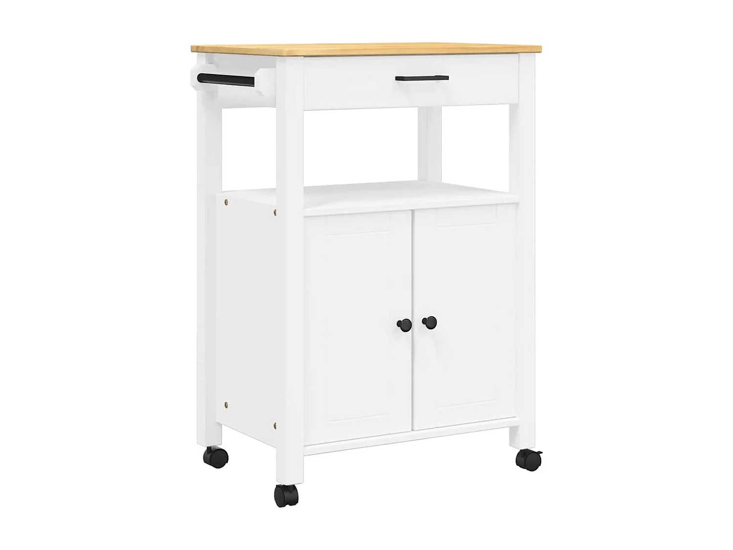 Carrito de cocina MONZA madera maciza de pino 60x40x90 cm