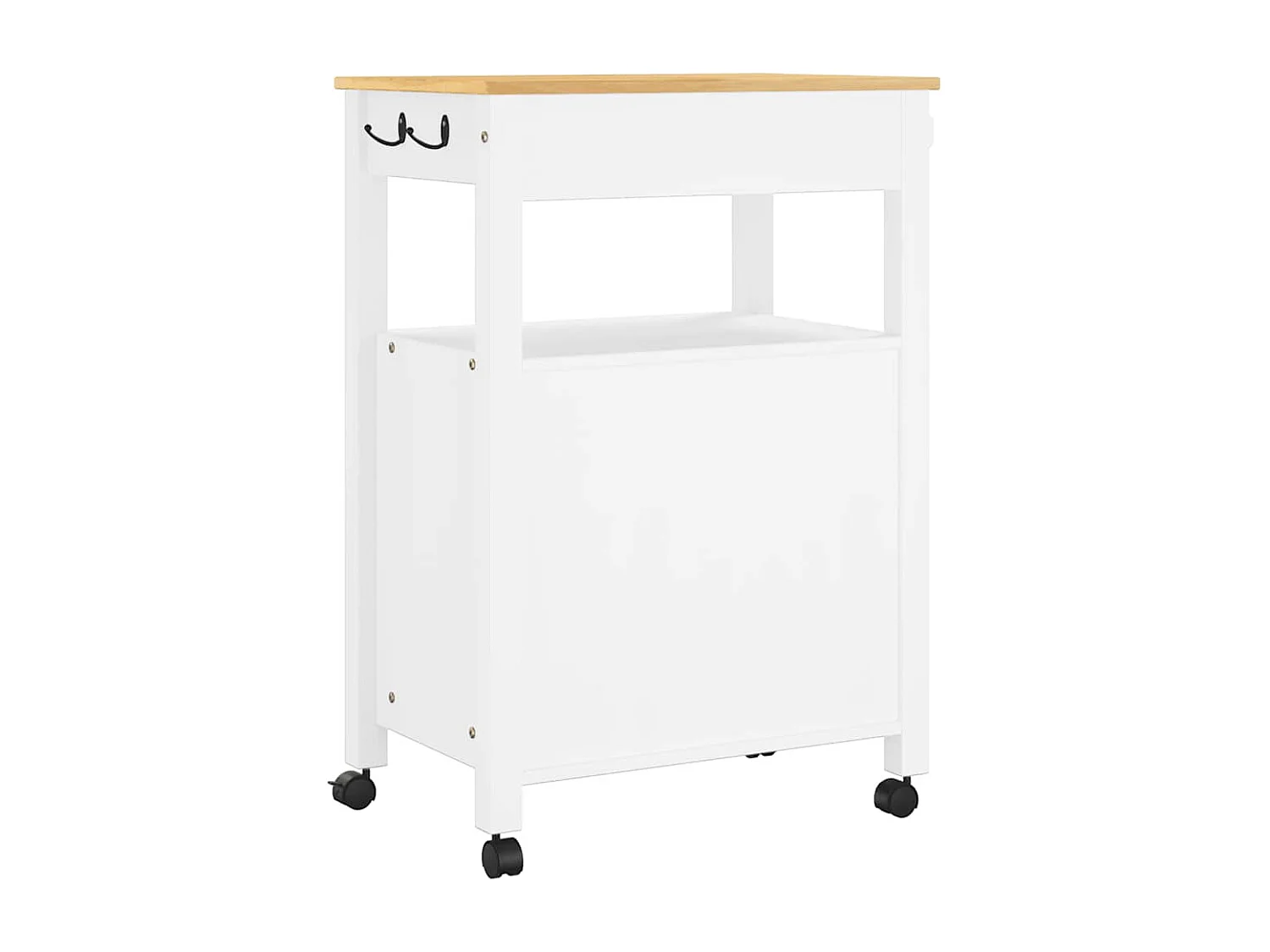 Carrito de cocina MONZA madera maciza de pino 60x40x90 cm