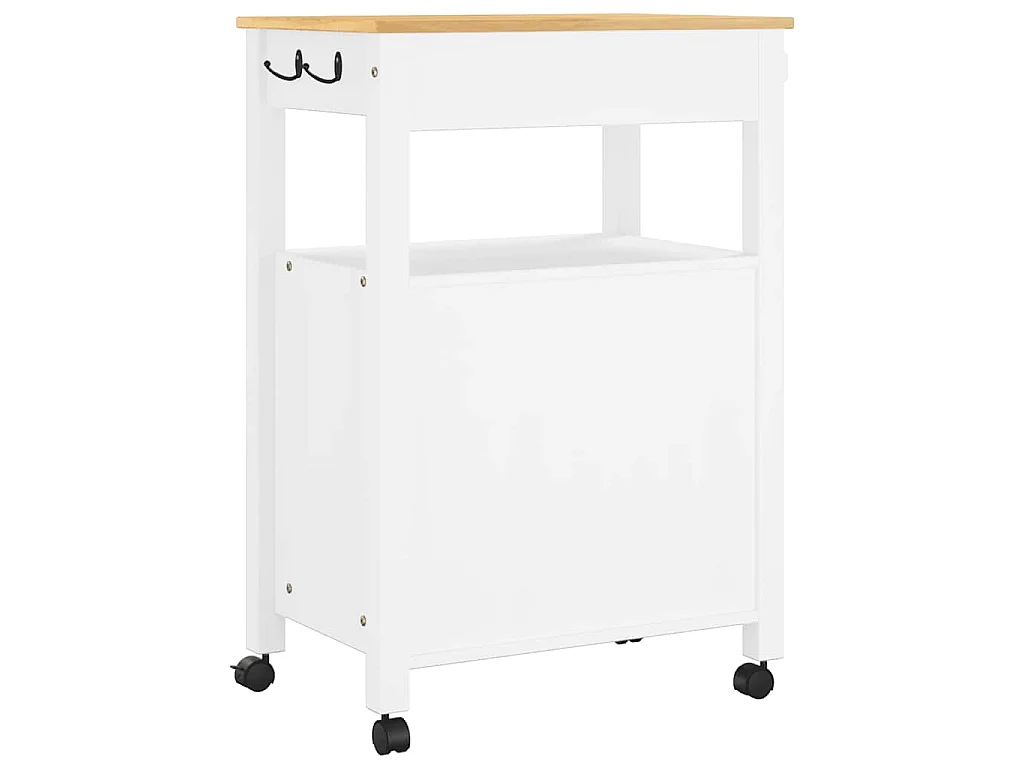 Chariot de cuisine MONZA 60x40x88,5 cm bois massif de pin