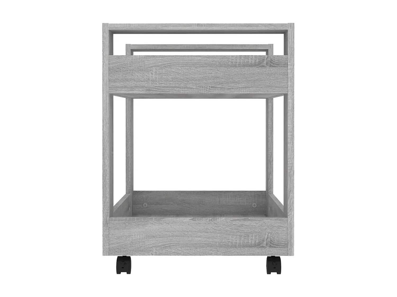 Chariot de bureau Sonoma gris 60x45x60 cm Bois d'ingénierie
