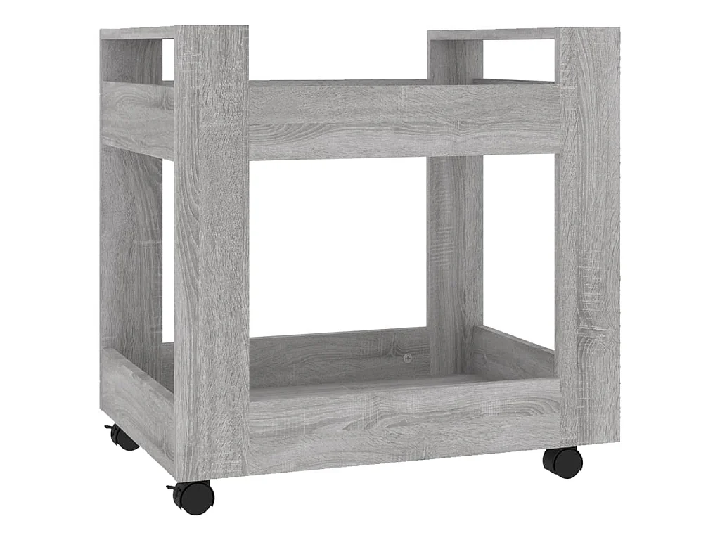 Chariot de bureau Sonoma gris 60x45x60 cm Bois d'ingénierie