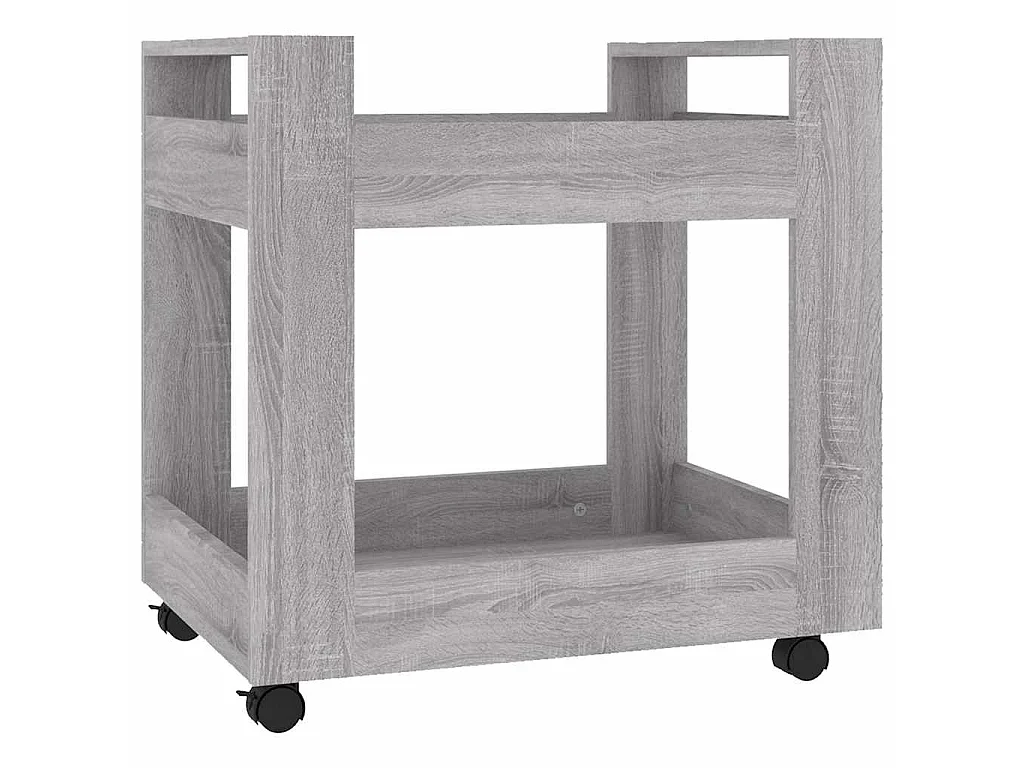 Chariot de bureau Sonoma gris 60x45x60 cm Bois d'ingénierie