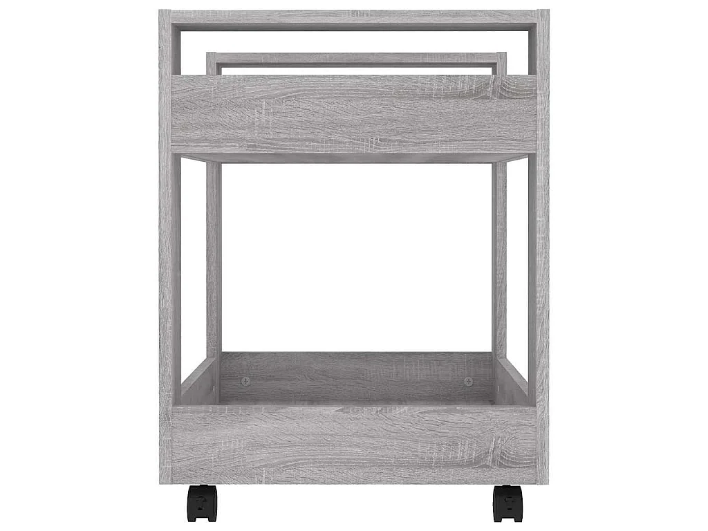 Chariot de bureau Sonoma gris 60x45x60 cm Bois d'ingénierie