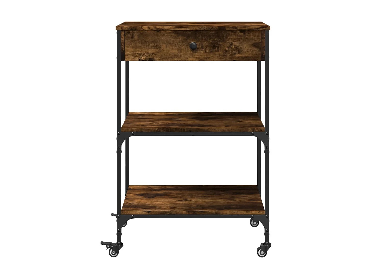 Carrello da Cucina Rovere Fumo 60x48x89,5 cm Legno Multistrato