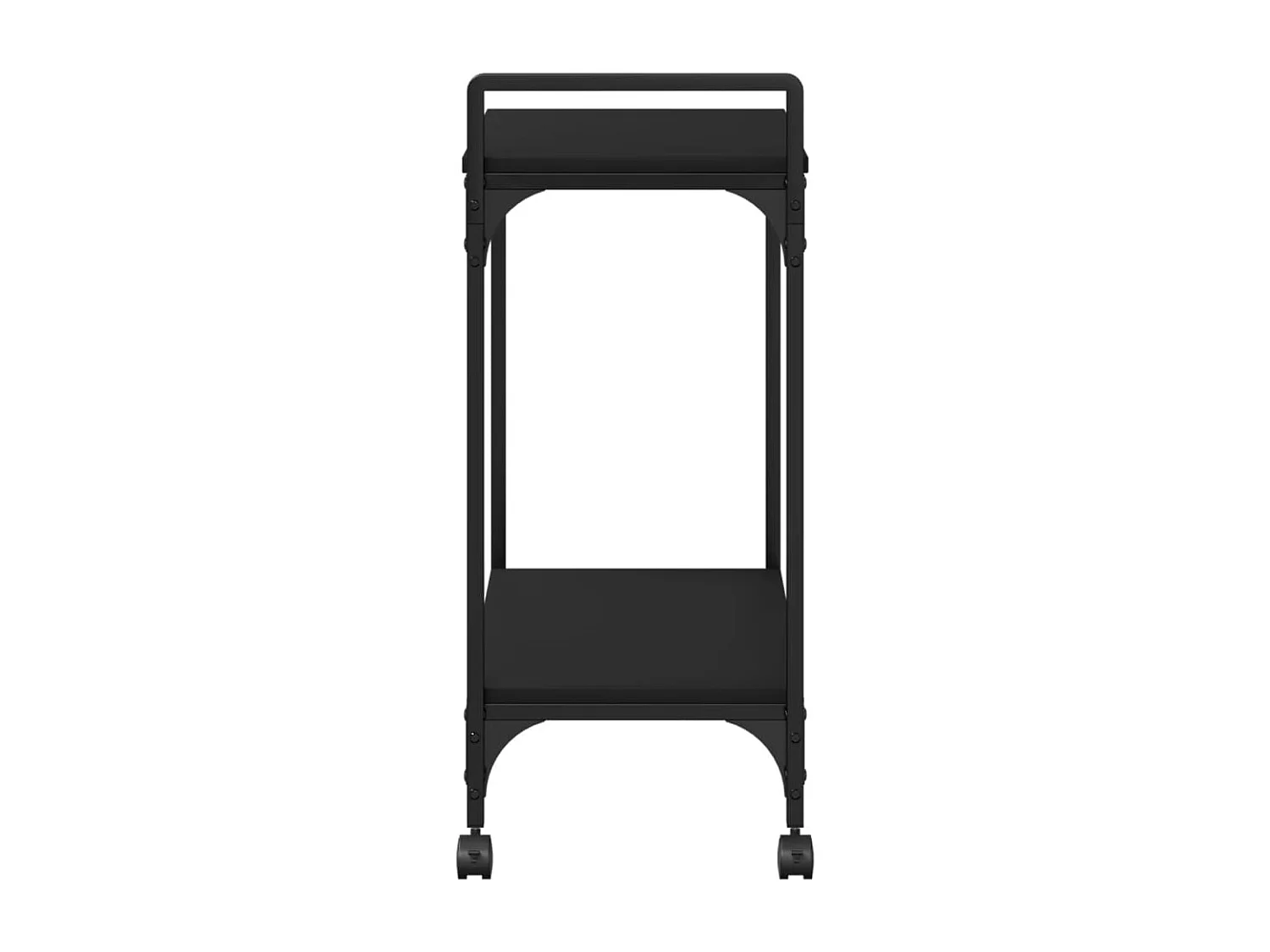 Chariot de cuisine noir 60,5x31x72,5 cm bois d'ingénierie