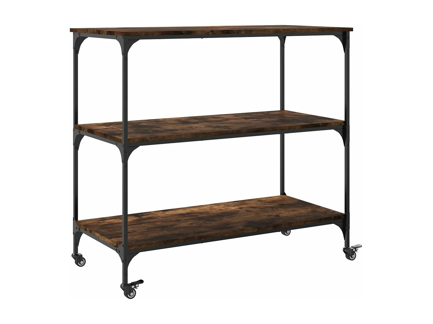 Küchenwagen Räuchereiche 102x50x95 cm Holzwerkstoff