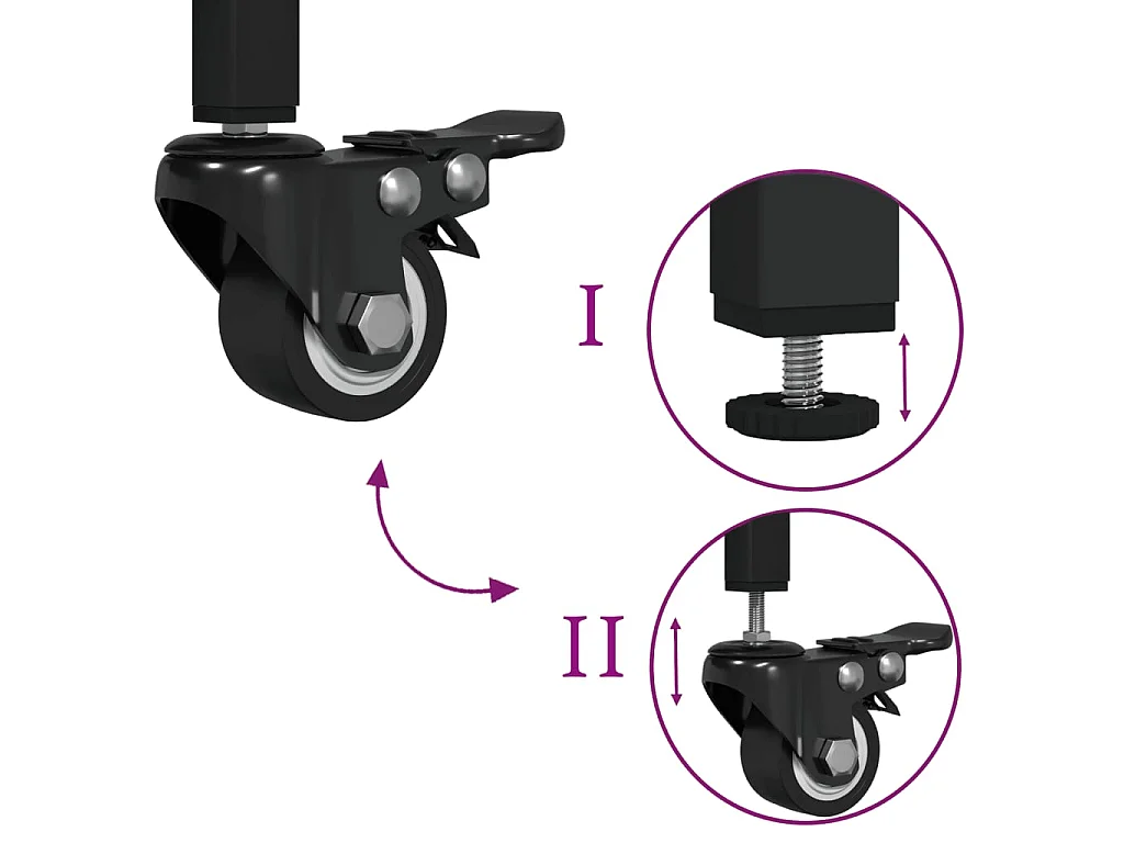 Carrello da Cucina Rovere Fumo 102x50x95 cm Legno Multistrato