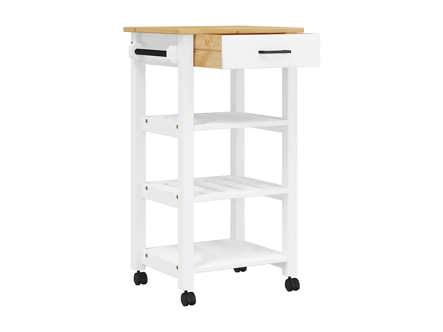 Chariot de cuisine MONZA 48x40x88,5 cm bois massif de pin