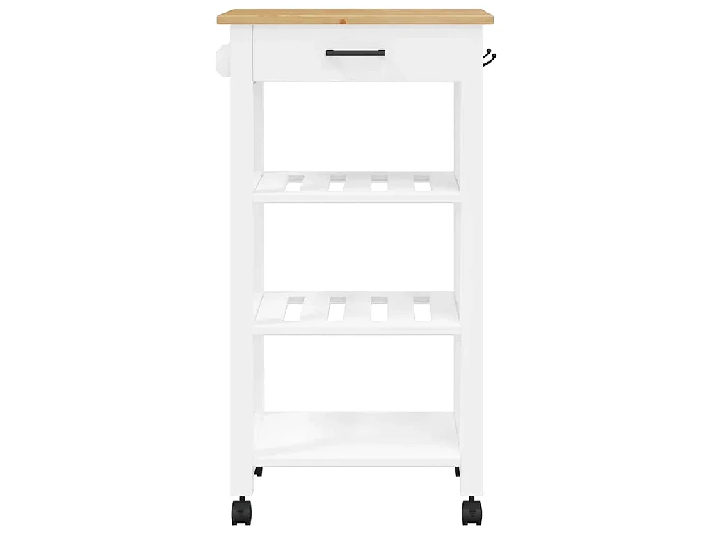 Chariot de cuisine MONZA 48x40x88,5 cm bois massif de pin