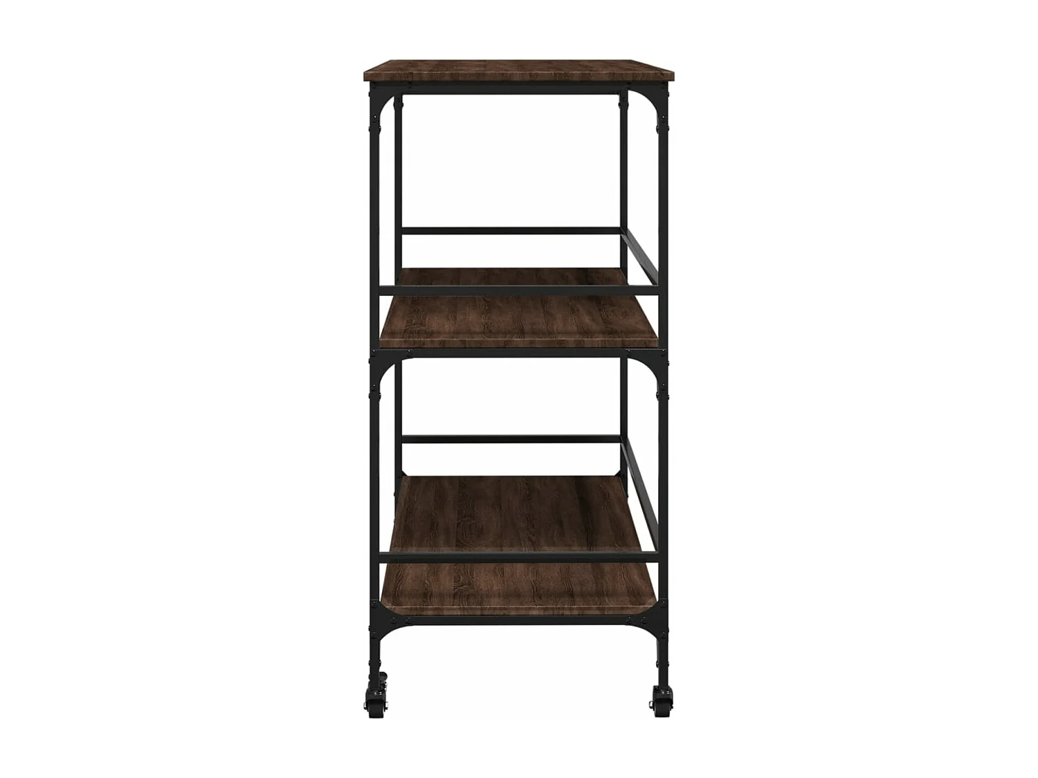 Chariot cuisine chêne marron 100,5x50x105 cm bois d'ingénierie