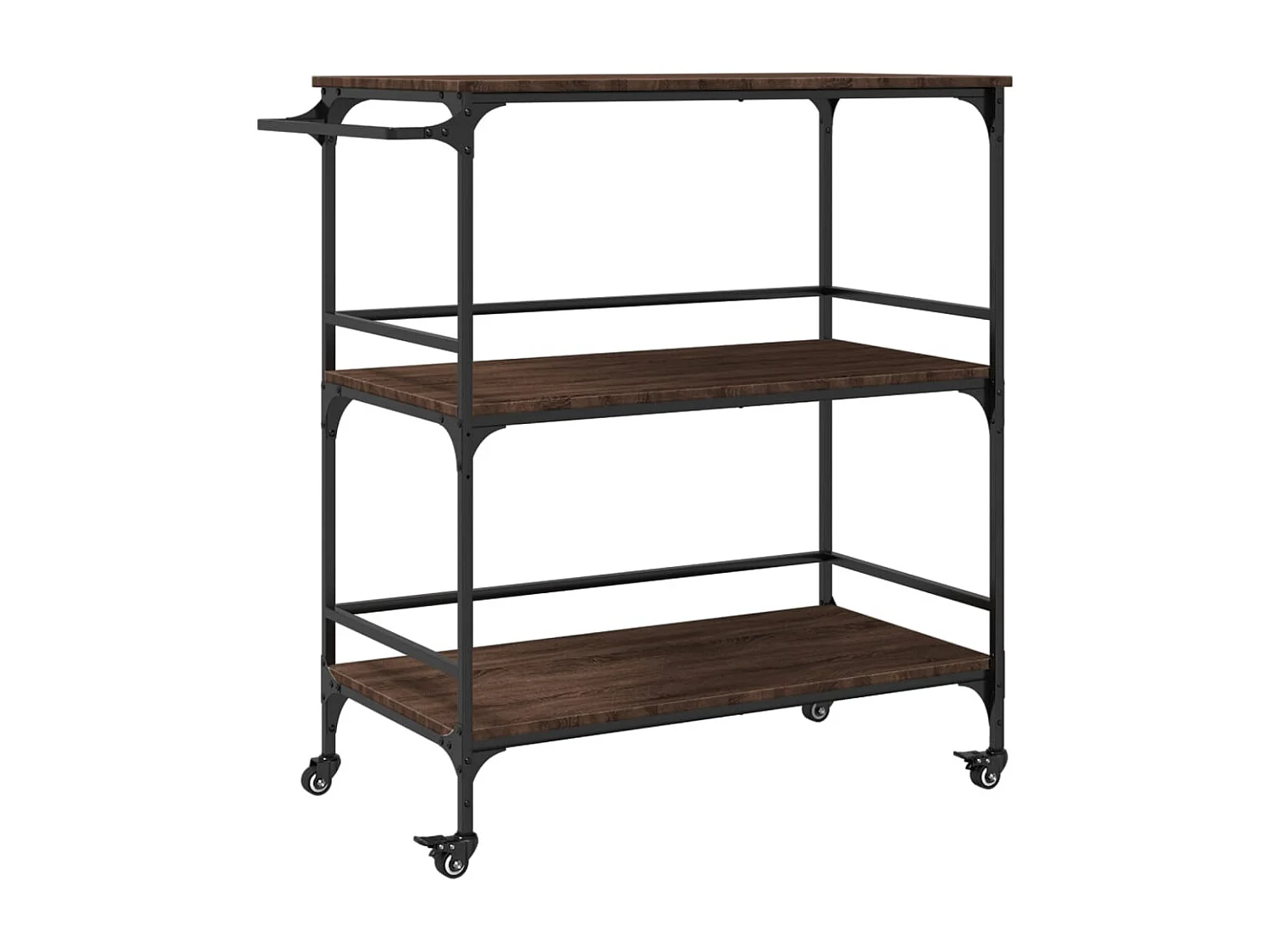 Küchenwagen Braun Eichen-Optik 100,5x50x105 cm Holzwerkstoff