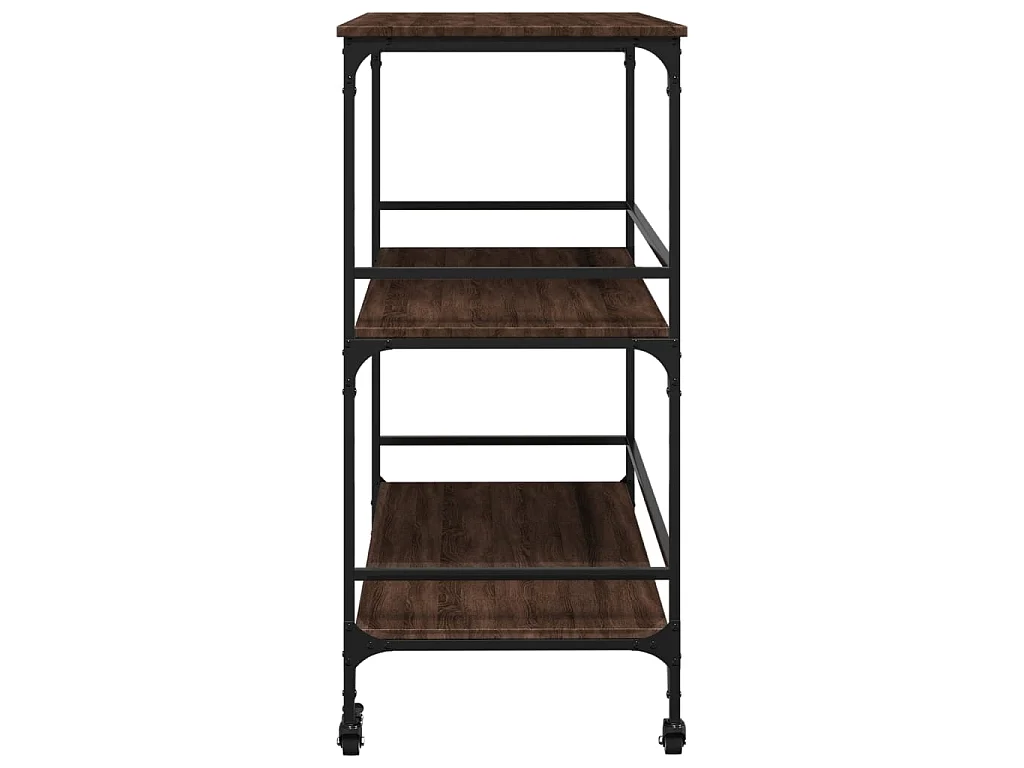 Küchenwagen Braun Eichen-Optik 100,5x50x105 cm Holzwerkstoff