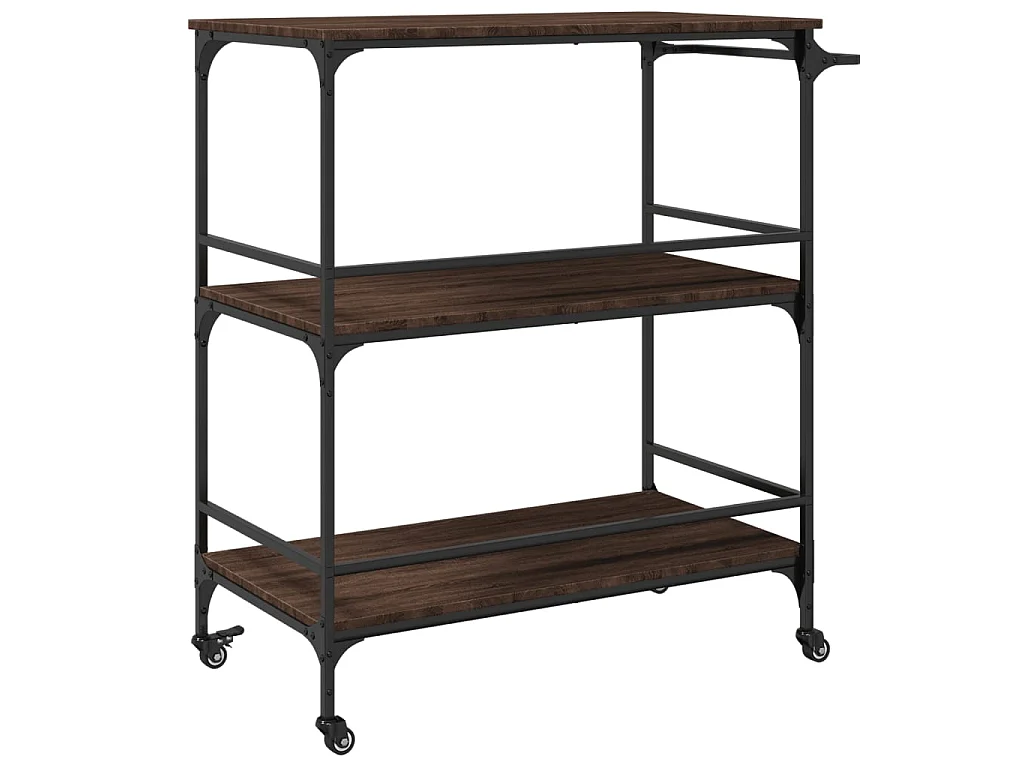 Küchenwagen Braun Eichen-Optik 100,5x50x105 cm Holzwerkstoff