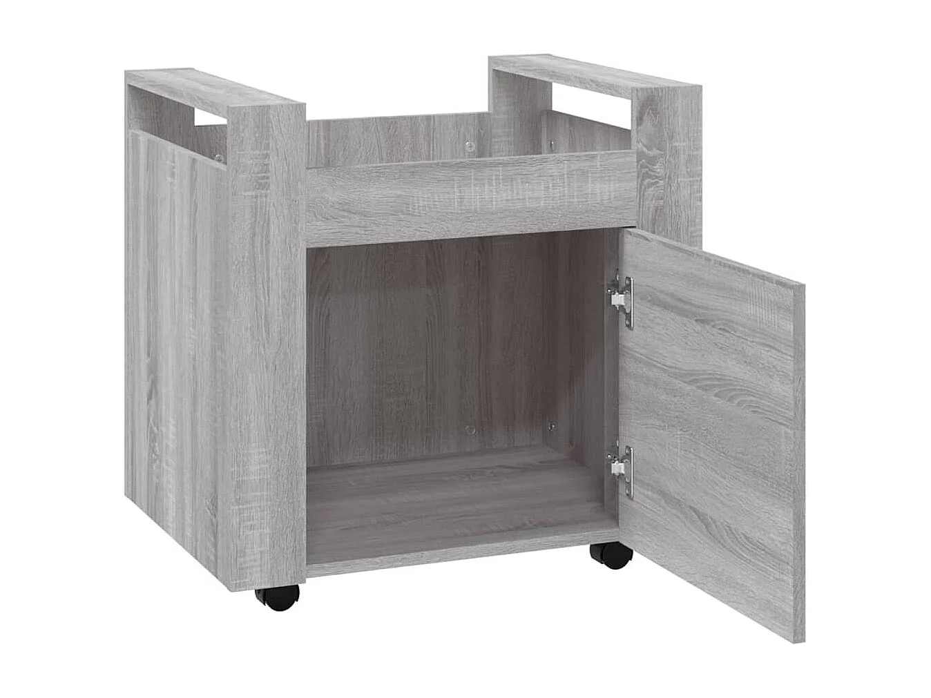Chariot de bureau Sonoma gris 60x45x60 cm Bois d'ingénierie