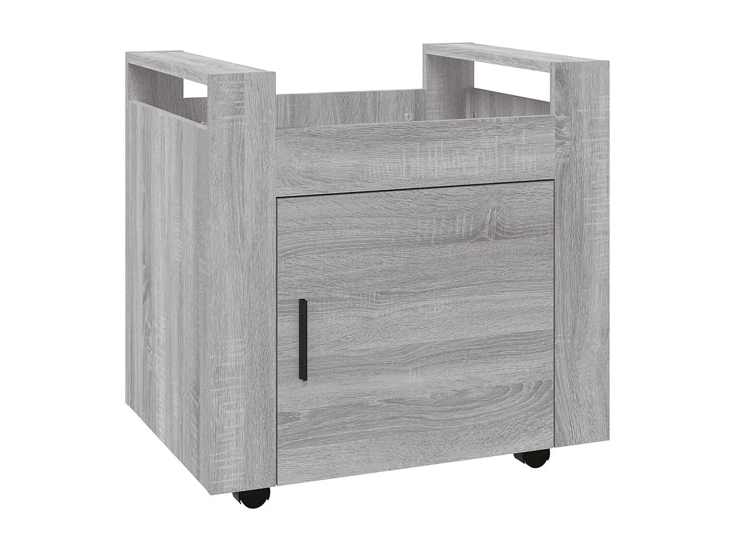 Carrito de escritorio contrachapada gris Sonoma 60x45x60 cm