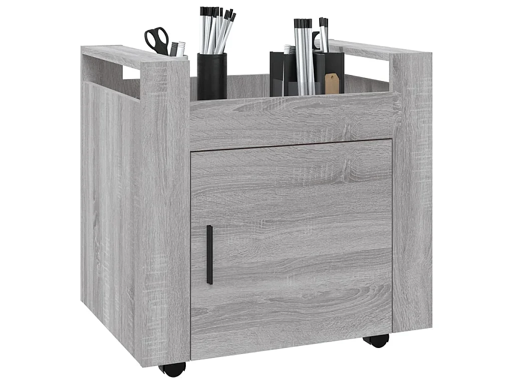 Trólei secretária 60x45x60 cm derivados madeira sonoma cinza